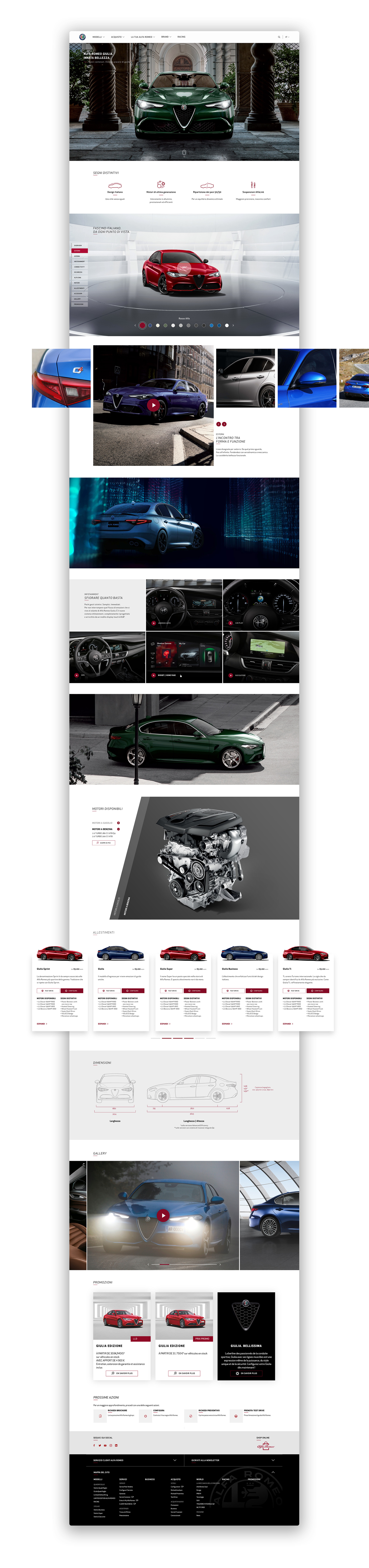 FCA Alfa Romeo Model Page User Interface