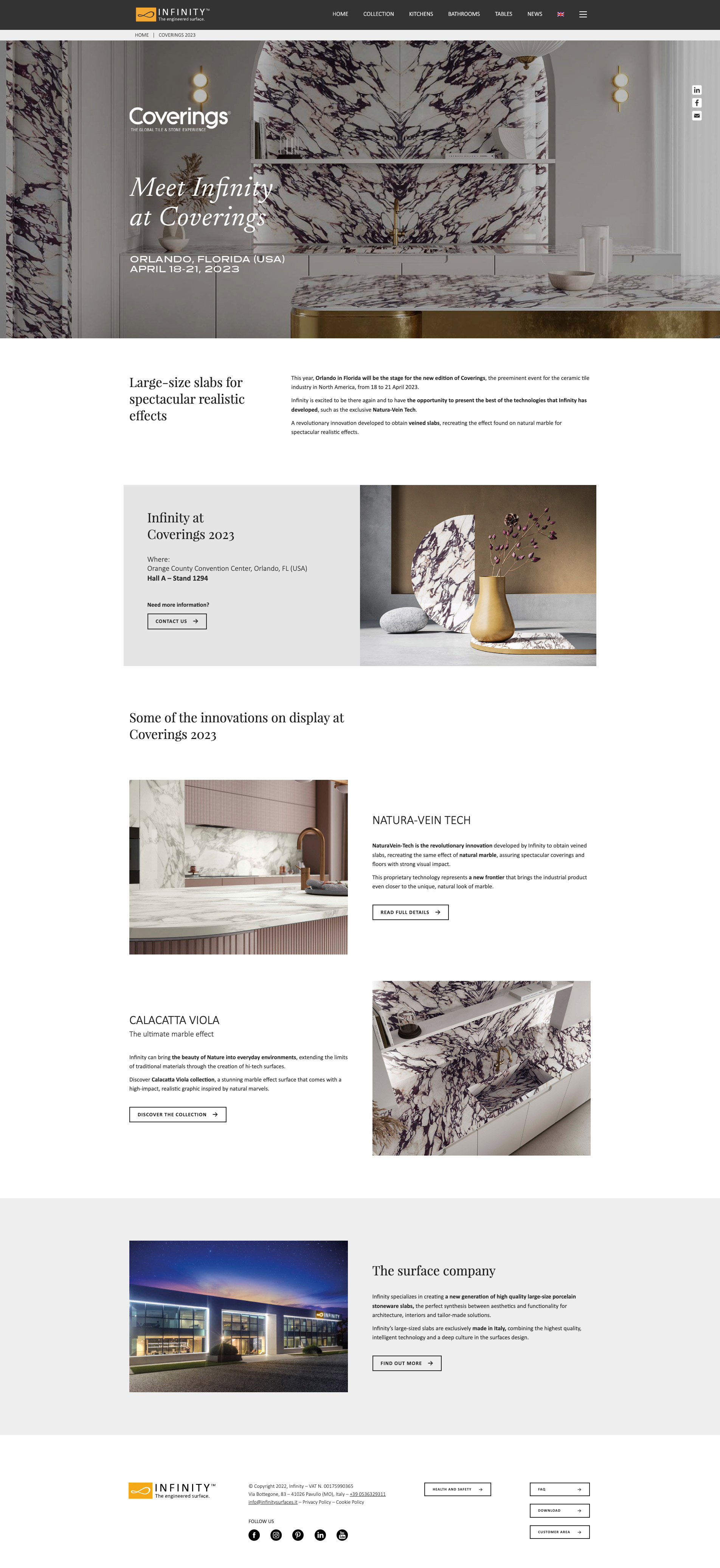 Infinity Landing Page Coverings